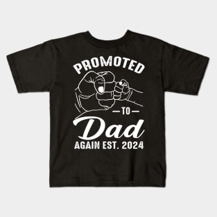 Promoted to Dad Again 2024 Kids T-Shirt